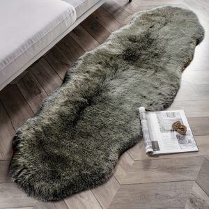 Soft Fluffy Plush Faux Fox Fur Shag Rug, Home Decor 2 x 6 Feet 1 Pack