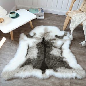 Luxurious Faux Fur Area Rug - Thick, Plush, and Machine Washable for Indooru002FOffice Decor