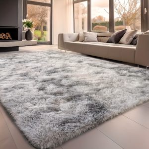 1pc, Tie Dye Plush Soft Indoor Area Rug, Modern Luxury Plush Carpet, Water Absorbent, Non-slip, Stain Resistant, Suitable For Living Room And Bedroom Areas, Home Decor, Fluffy Carpet